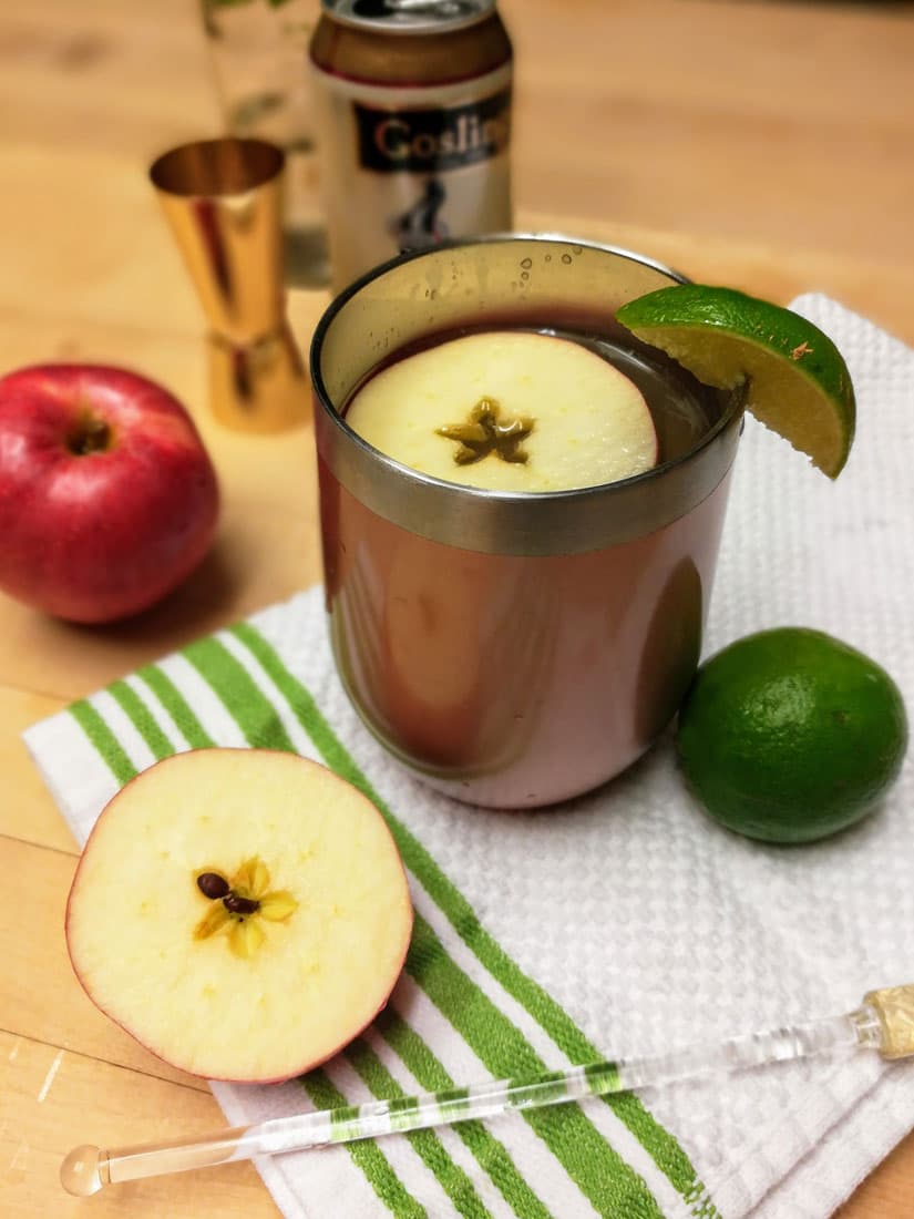 Moscow Mule Cocktail with Apple Cider