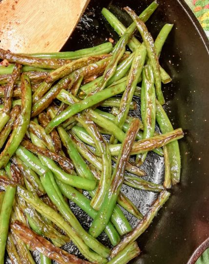 Easy Blistered Green Beans | Namaste Home Cooking