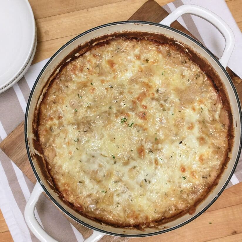 French Onion Ravioli Bake | One Skillet Meal