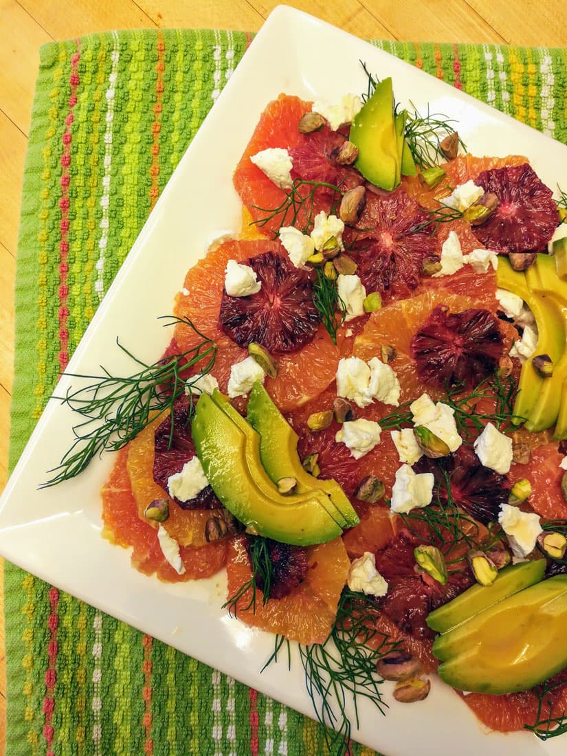 Citrus Salad with Blood Oranges and Cara Cara Oranges