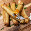 Crispy Baked Jalapeno Buffalo Chicken Taquitos