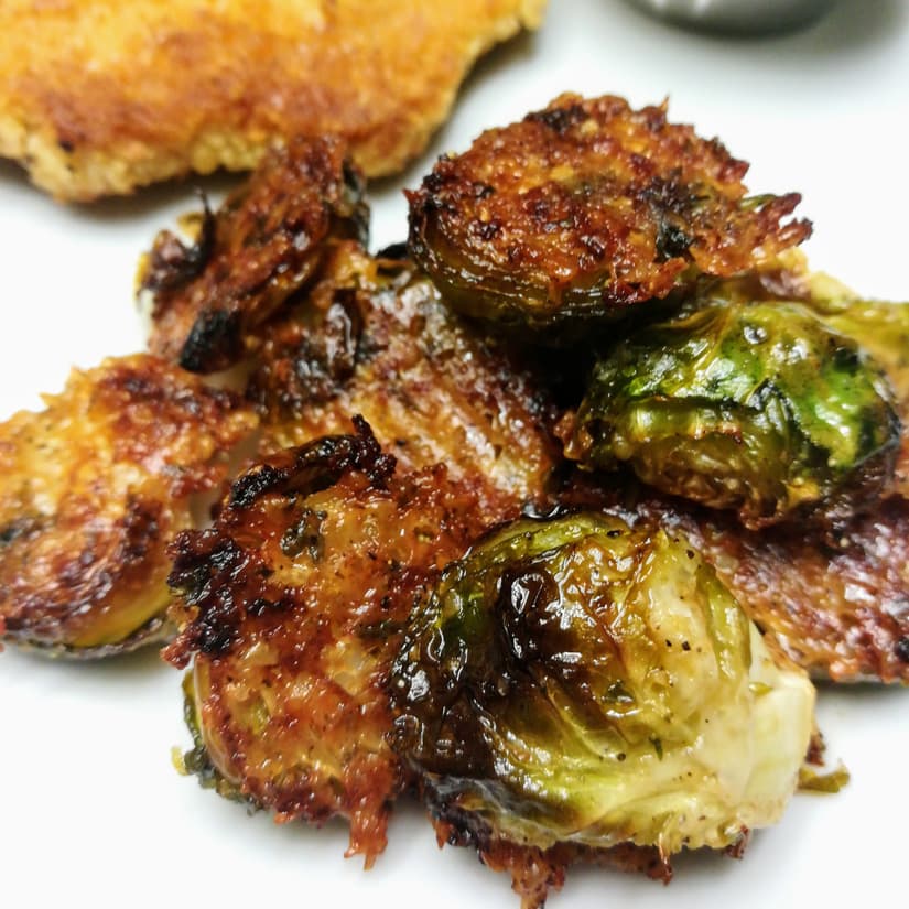 Crispy Garlic & Parmesan Brussels Sprouts