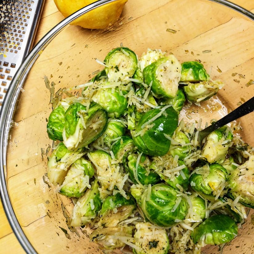 Garlic Parmesan Roasted Brussels Sprouts Recipe