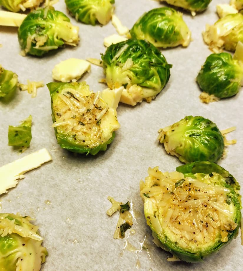 Parmesan Coated Brussels Sprouts