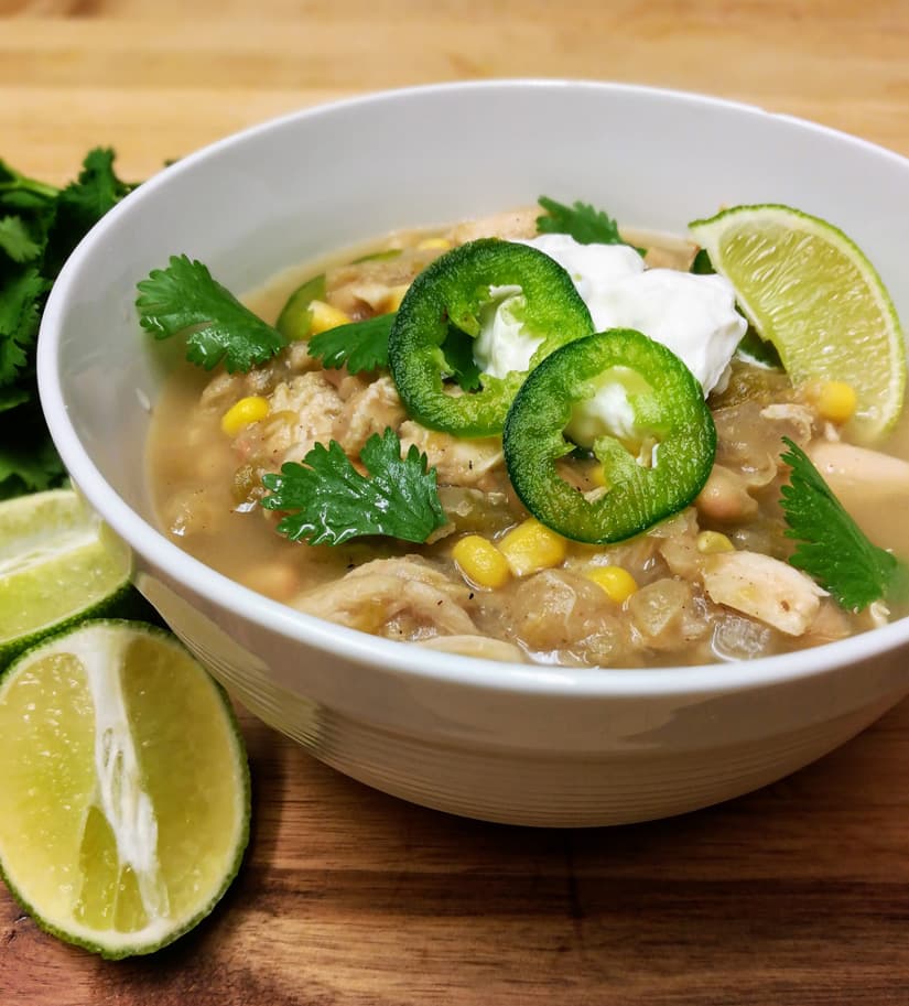 White Chicken Chili in the Slow Cooker