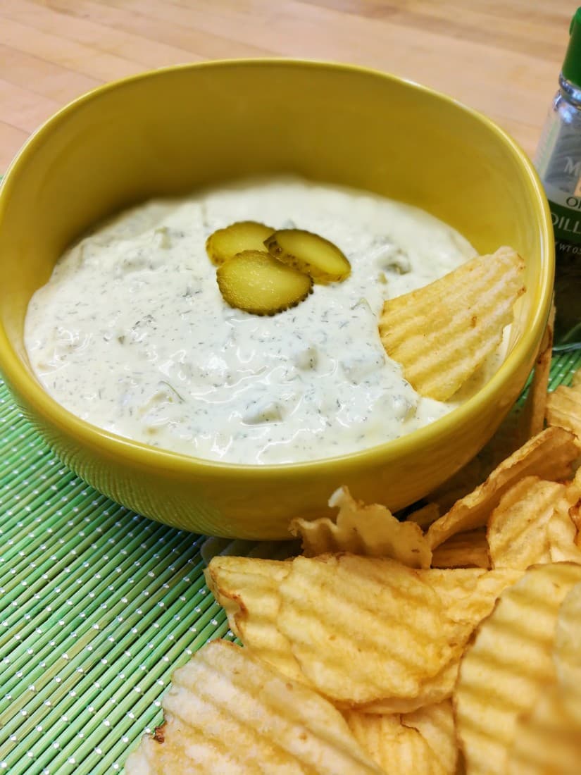 Creamy Onion and Pickle Dip for Chips