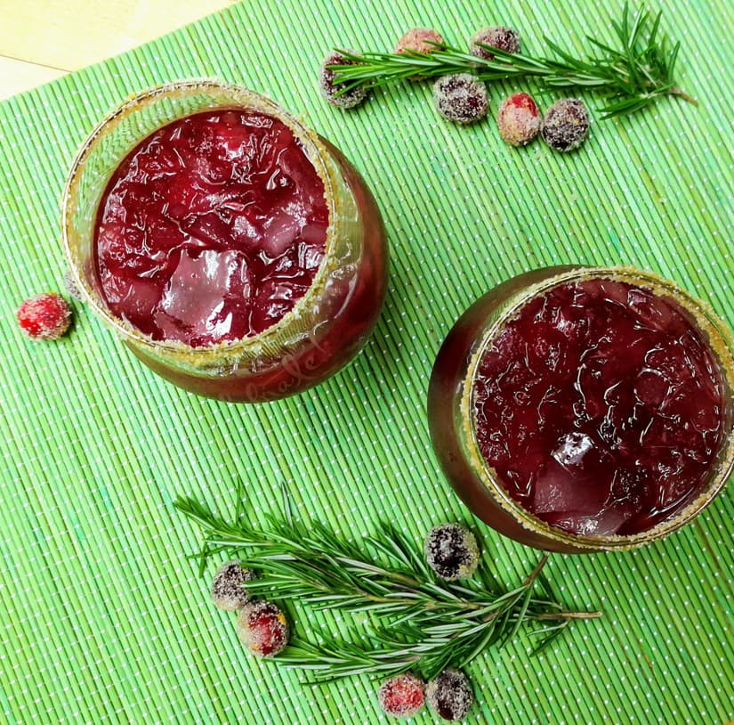 Frosted Cranberry Margarita Cocktail Recipe