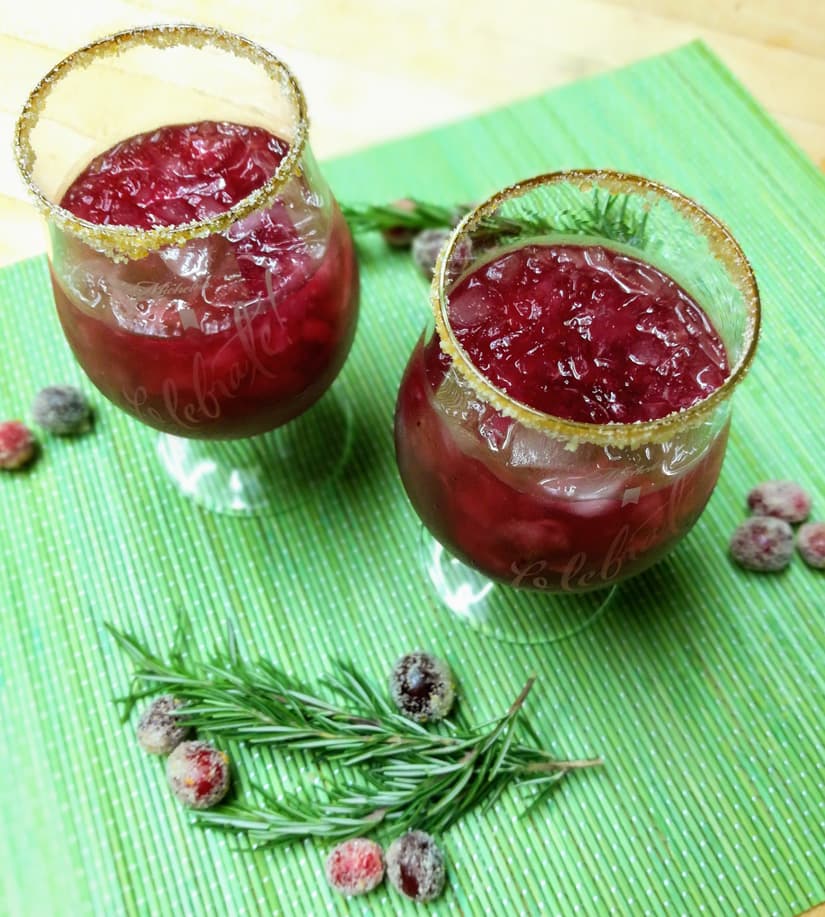 Frosted Cranberry Margaritas