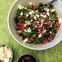 Greek Salad with Kale and Quinoa