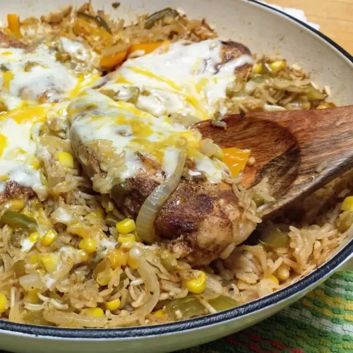 Green Chile Chicken and Rice Skillet Recipe