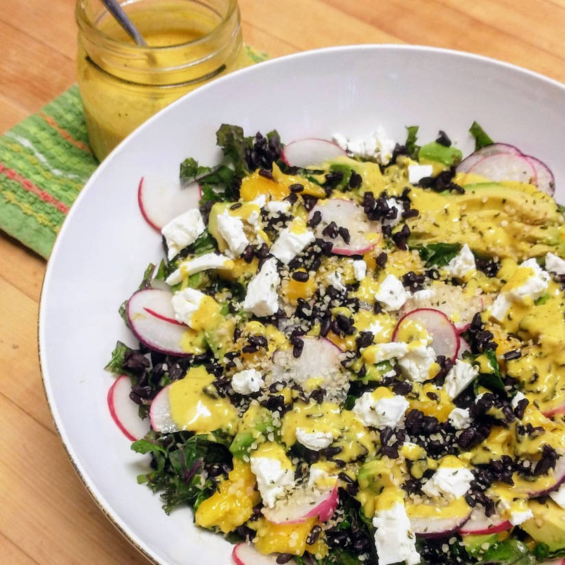 Healthy Summer Salad with Mango and Black Rice