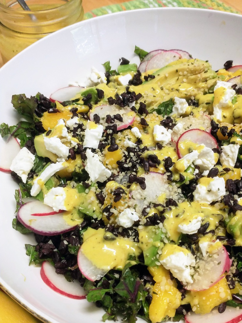 Healthy Summer Salad Recipe with Mango, Avocado, and Black Rice