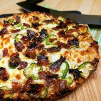 Deep Dish Jalapeno Popper Pizza with Candied Bacon