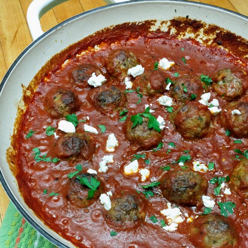 Lamb Meatballs Recipe with Fresh Herbs - Parsley and Mint