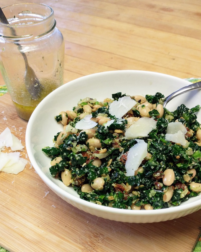 Erewhon Copy-Cat Kale and White Bean Salad Recipe with Lemon Dressing