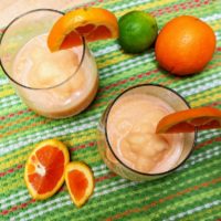 Blended Creamy Orange Sherbet Margaritas