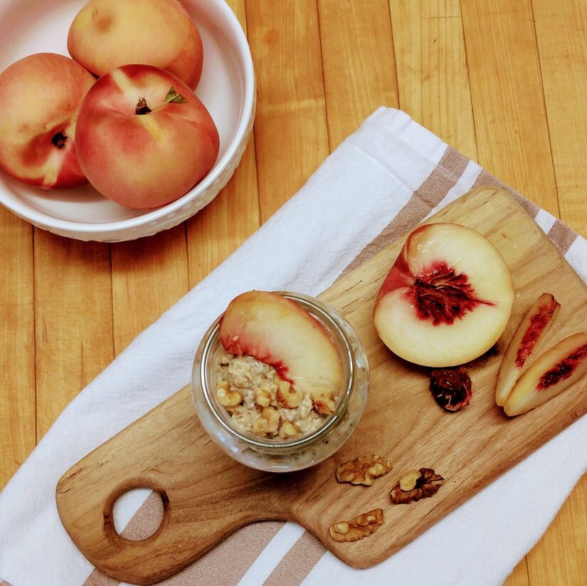 Peaches and Cream Overnight Oats Recipe