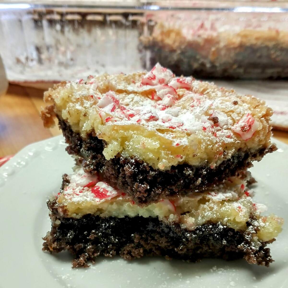 Peppermint Bark Gooey Butter Cake Recipe
