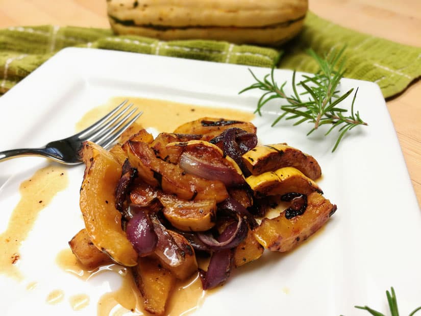 Roasted Delicata Squash with Apple Cider Reduction