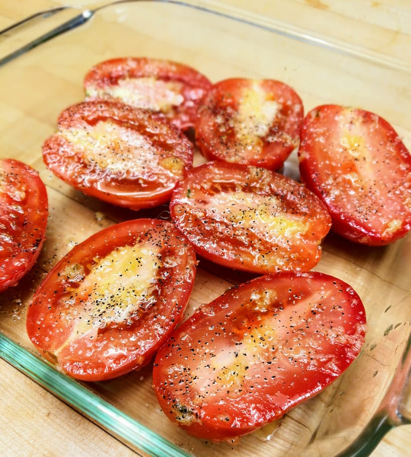 Quick Oven Roasted Roma Tomatoes