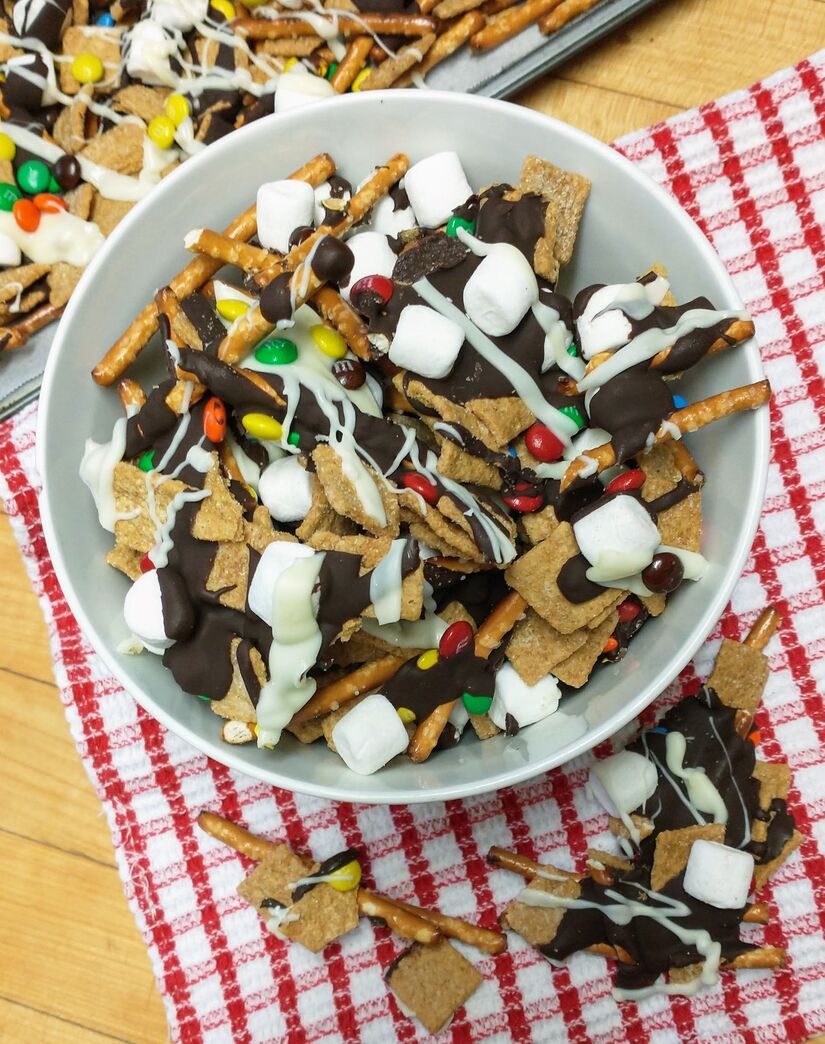 S'mores Snack Mix Recipe with M&Ms