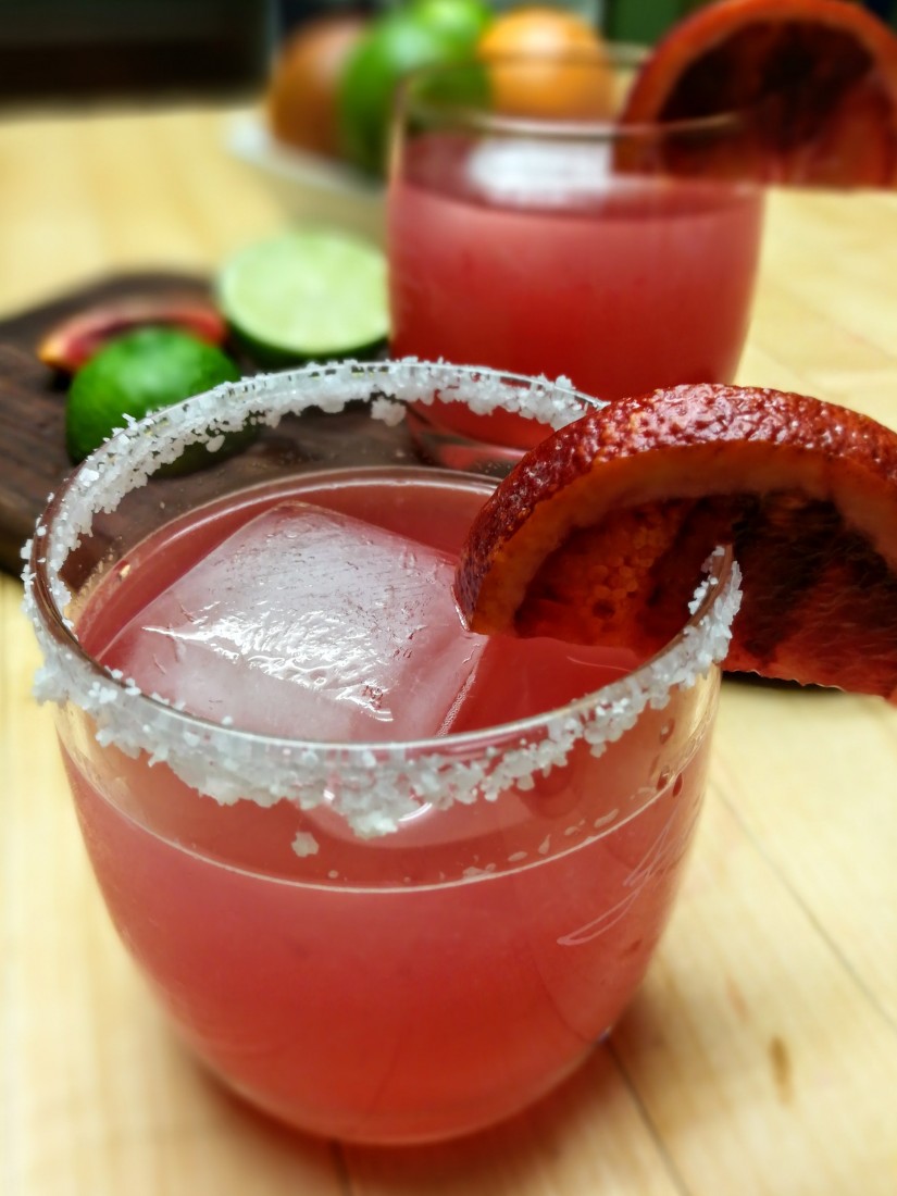 Spicy Blood Orange Margarita with Jalapeno Simple Syrup