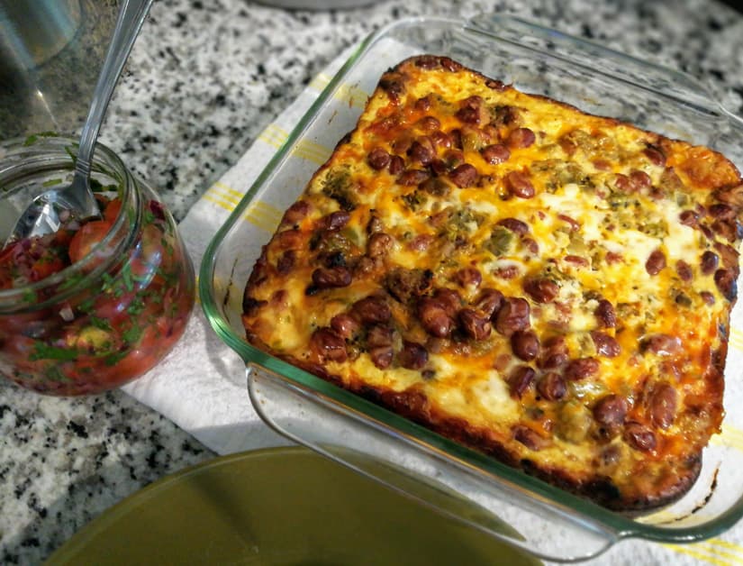 Taco Breakfast Casserole Recipe with Pico de Gallo