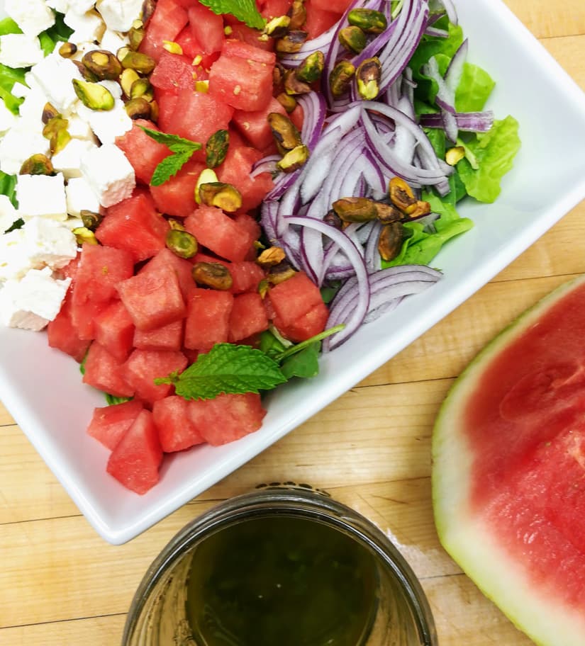 Watermelon, Feta, & Arugula Salad Recipe