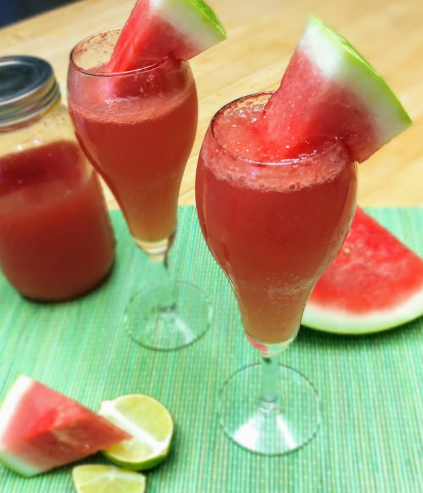 Watermelon Margarita Mimosas Recipe for a Crowd