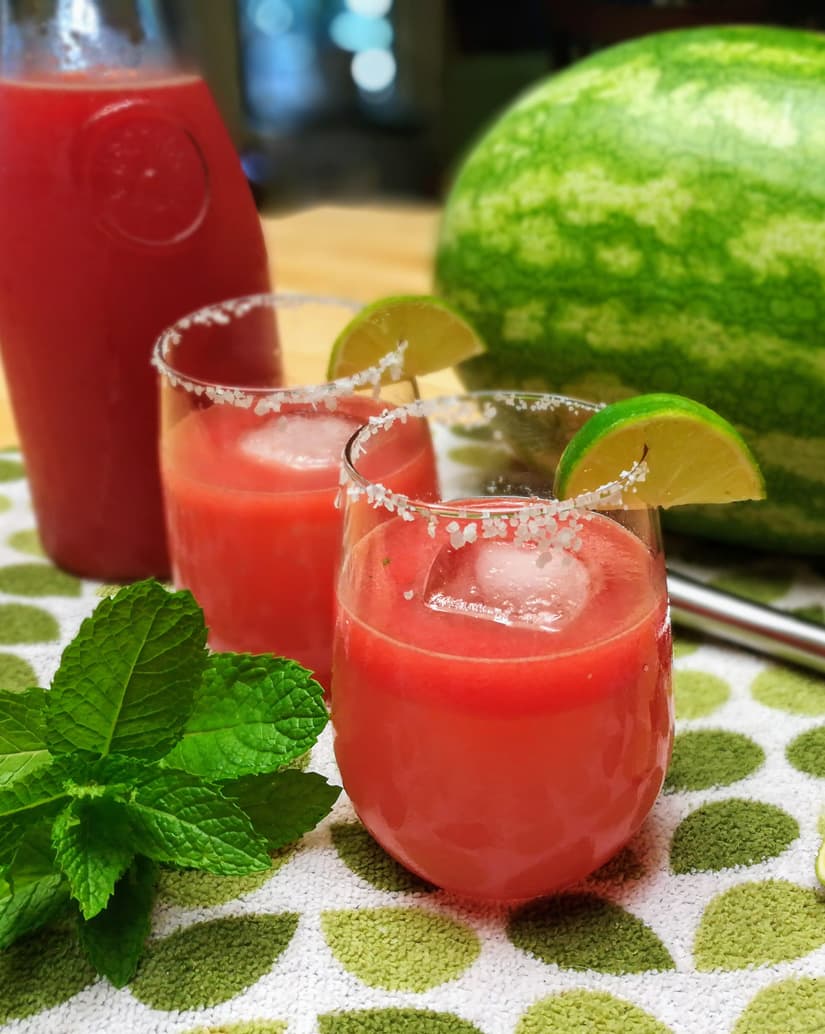 Watermelon Mint Margaritas Recipe