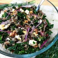 Wild Rice and Kale Salad with Lemon Dill Vinaigrette