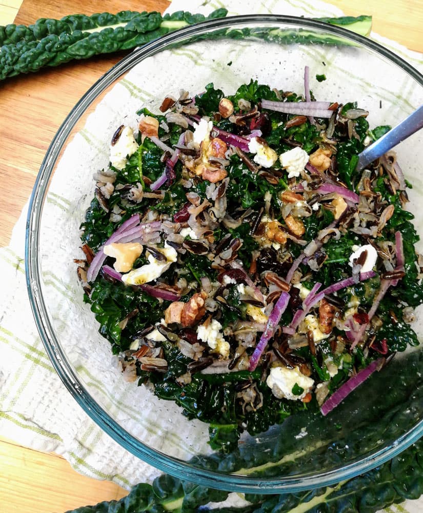 Wild Rice and Kale Salad | Hearty Winter Salad Recipe