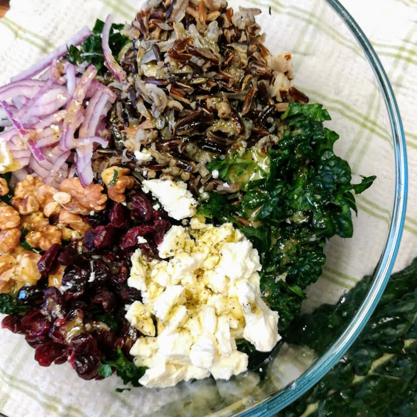 Wild Rice and Kale Salad with Lemon & Dill Dressing